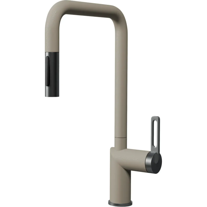 Смеситель для кухни GRANULA 8173 пирит с выдвижным изливом 8173 PIPIT